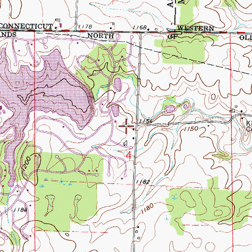 Topographic Map of Cinnamon Lake Dam, OH