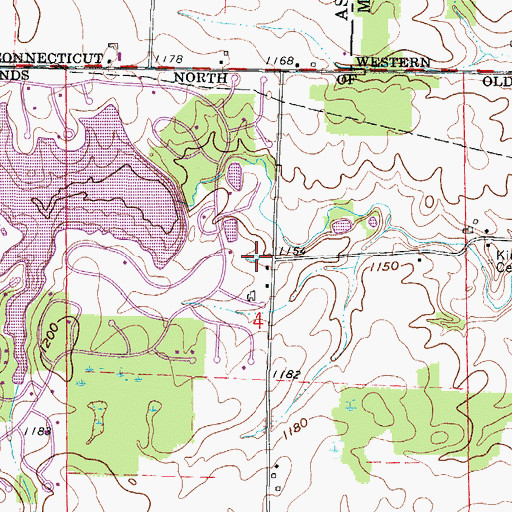 Topographic Map of Cinnamon Lake, OH