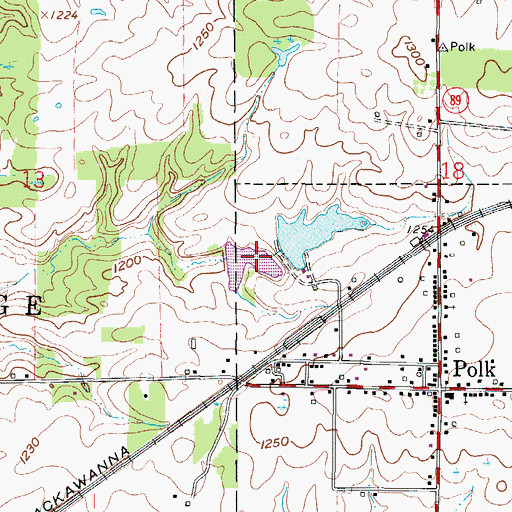 Topographic Map of Starkey Pond, OH