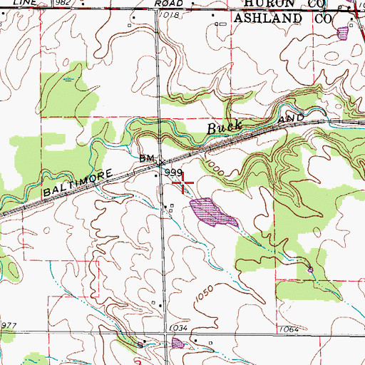 Topographic Map of Uke Ranch Pond Dam, OH