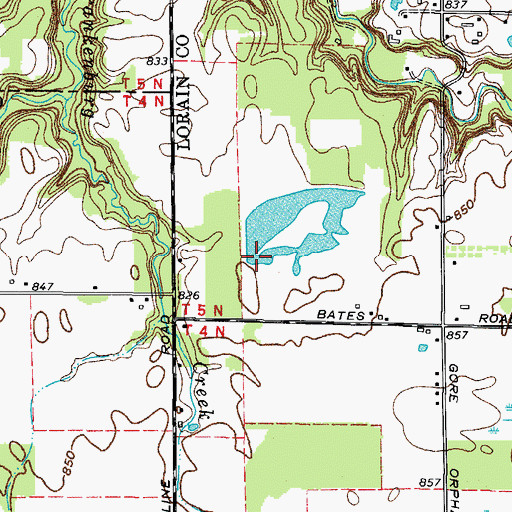 Topographic Map of Firelands Boy Scout Lake Dam, OH