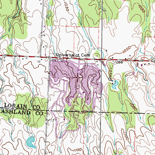 Topographic Map of Clare Mar Camp Lake, OH