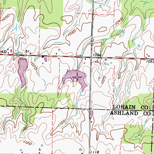 Topographic Map of Taylor Lake, OH