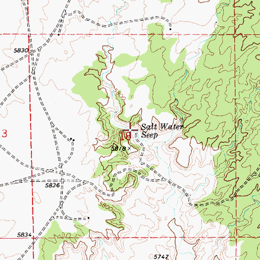 Topographic Map of Salt Water Seep, AZ