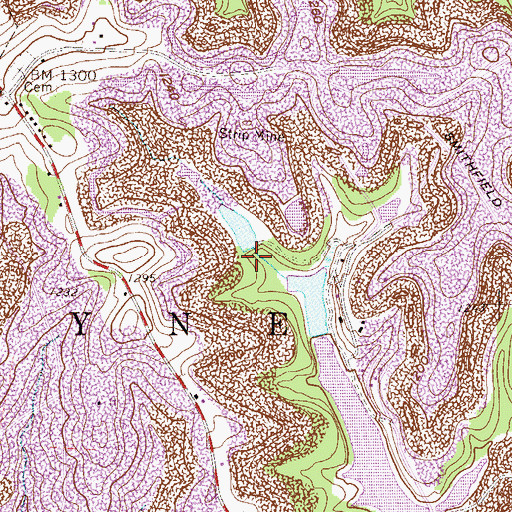Topographic Map of Jefferson Sportsmens Lake Number Three Dam, OH