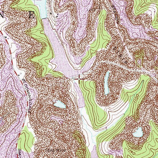 Topographic Map of Jefferson Sportsmens Lake Number One Dam, OH