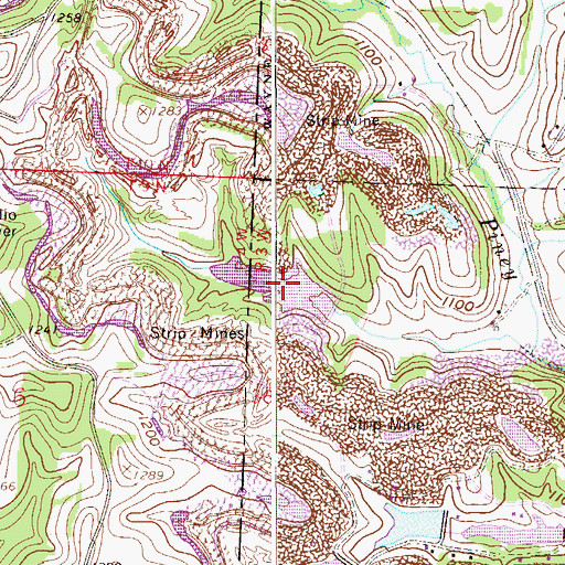 Topographic Map of Pine Valley Sportsmens Lake Number, OH