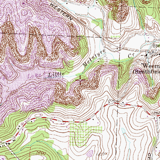 Topographic Map of Friendship Park Lake, OH