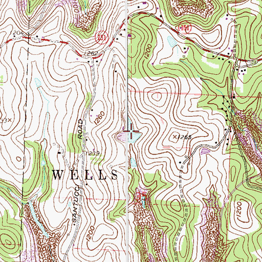 Topographic Map of Malabu Lake, OH