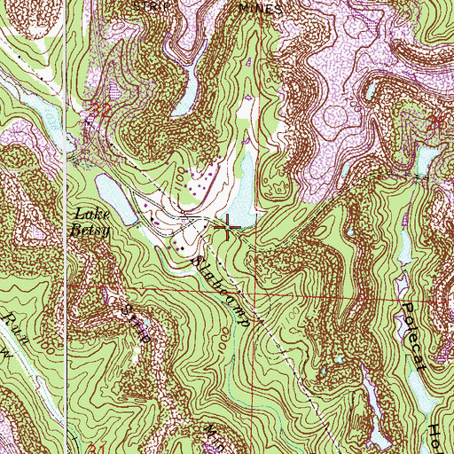Topographic Map of Mingo Sportsmens Club Lake Number, OH