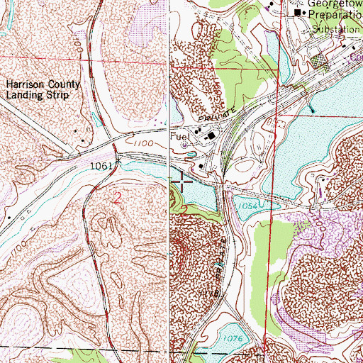 Topographic Map of Georgetown Plant Lower Supply Pond, OH