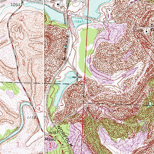 Topographic Map of Georgetown Plant Upper Supply Dam, OH