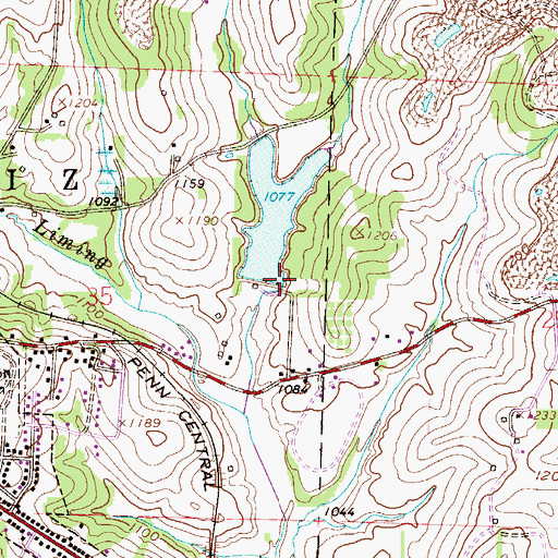 Topographic Map of Sparrow Reservoir Dam, OH