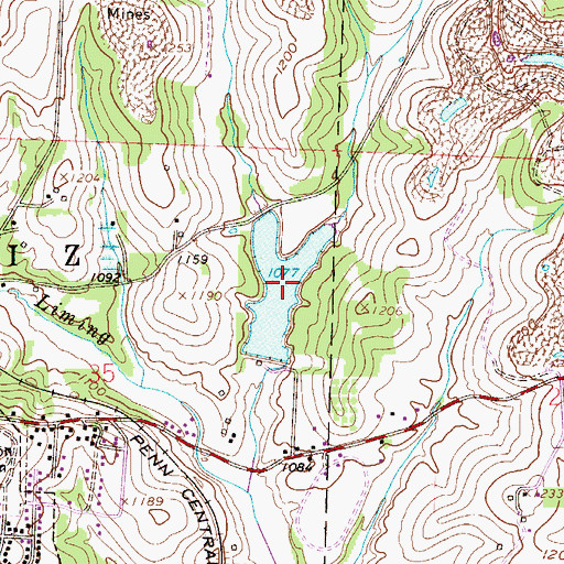 Topographic Map of Sparrow Reservoir, OH