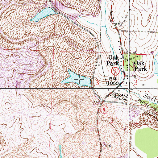 Topographic Map of Harris Pond Dam, OH
