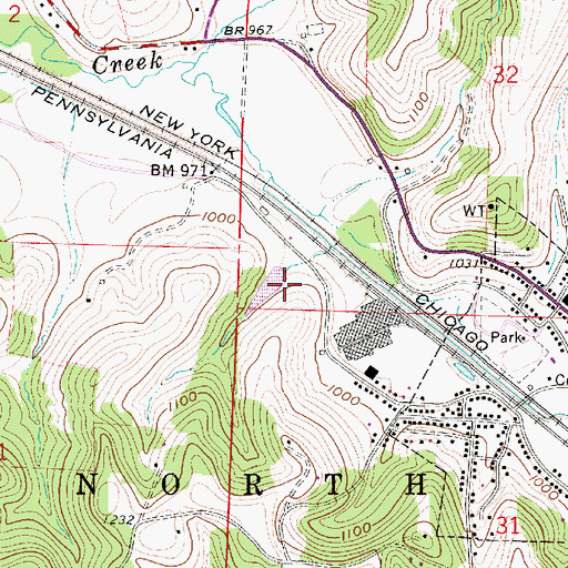 Topographic Map of Scio Pottery Pond Dam, OH