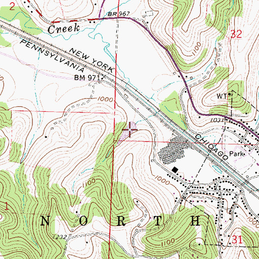 Topographic Map of Scio Pottery Pond, OH