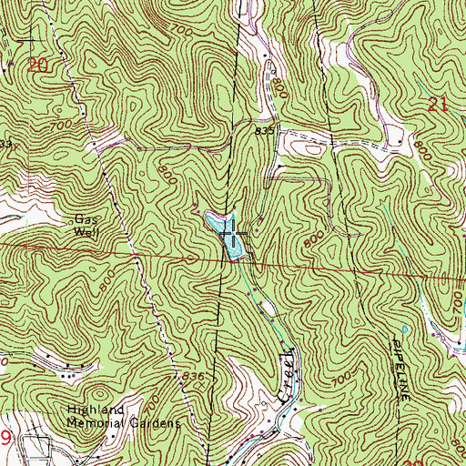 Topographic Map of Bowers Lake, OH
