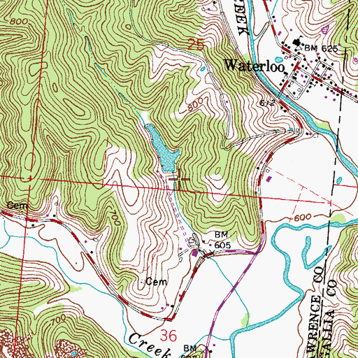 Topographic Map of Payne Lake Dam, OH