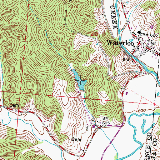 Topographic Map of Payne Lake, OH