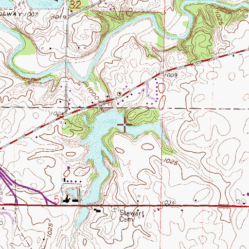 Topographic Map of Bucyrus Reservoir Number Two, OH