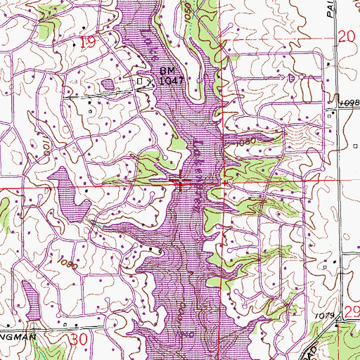 Topographic Map of Lake Lakengren, OH