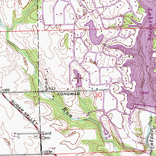 Topographic Map of Lake Valhalla, OH