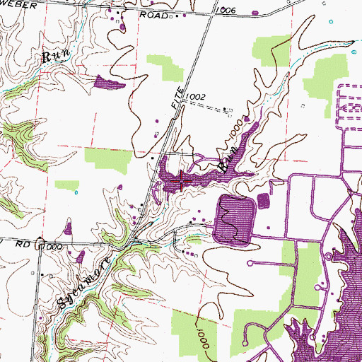 Topographic Map of Lake Waynoka Retention Dam, OH