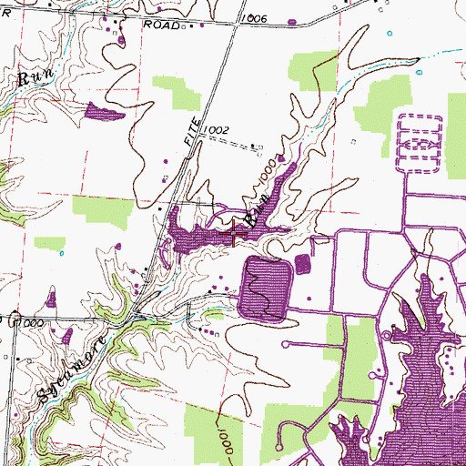 Topographic Map of Lake Waynoka Water Supply Reservoir, OH