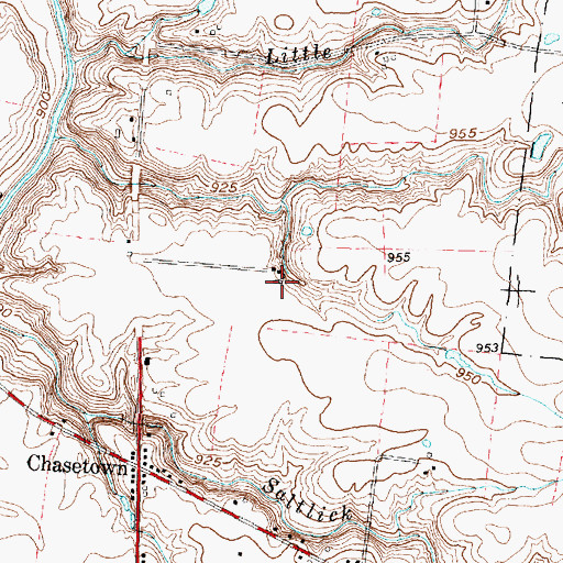 Topographic Map of Evans Lake Dam, OH