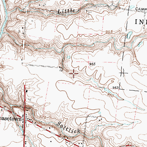 Topographic Map of Evans Lake, OH