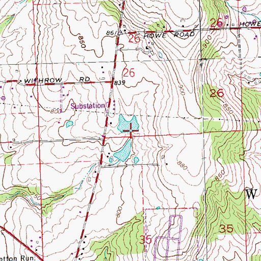 Topographic Map of Trenton Sportsmen Club Lake Dam, OH