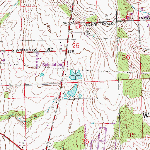 Topographic Map of Trenton Sportsmen Club Lake, OH