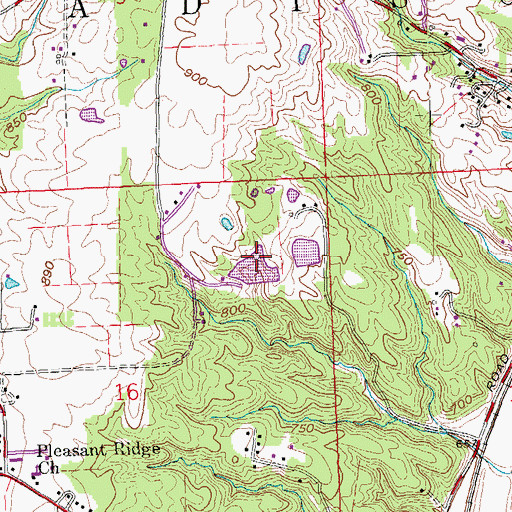 Topographic Map of Middletown Sportsmen Club Dam, OH