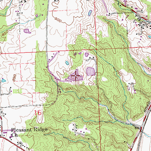 Topographic Map of Middletown Sportsmen Club Lake, OH