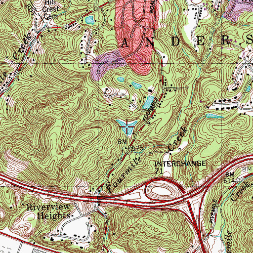Topographic Map of Lake Louise, OH