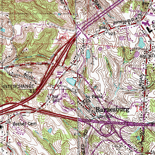 Topographic Map of Zillig Pond Dam, OH