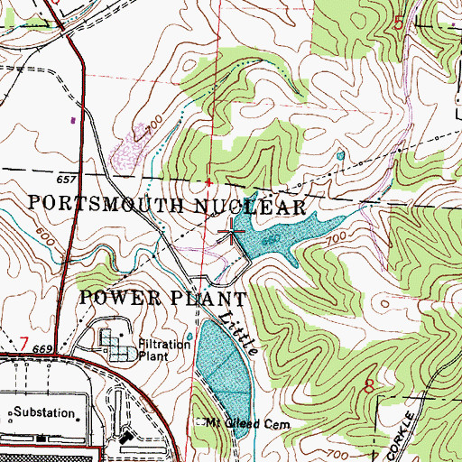 Topographic Map of Atomic Energy Commission Dam, OH