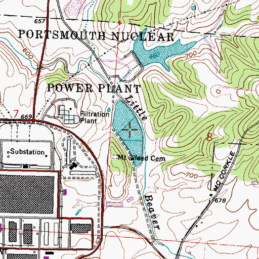 Topographic Map of Atomic Energy Commission Pond, OH