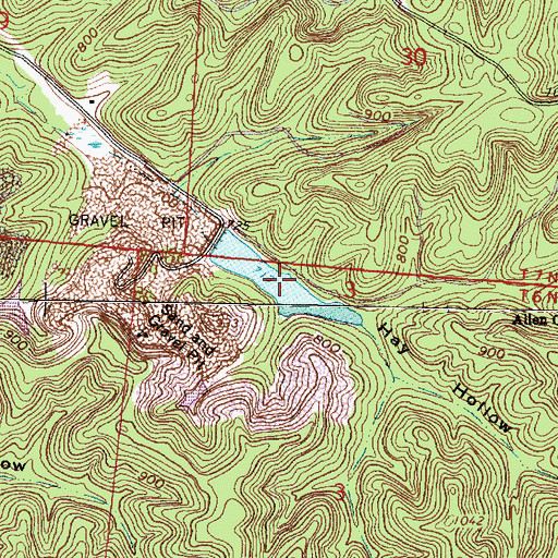 Topographic Map of Hay Hollow Reservoir, OH