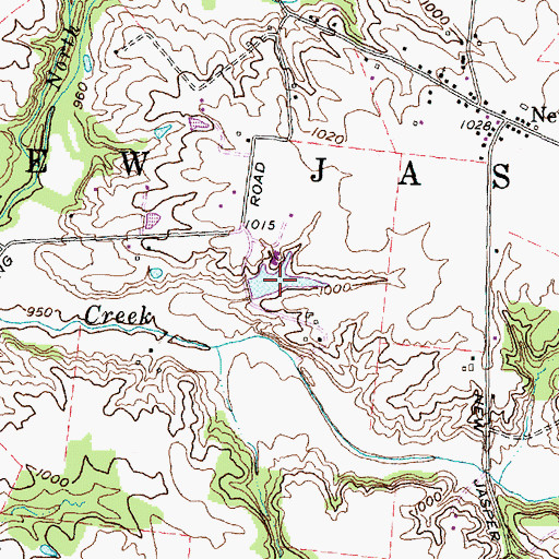 Topographic Map of Bartley Pond, OH