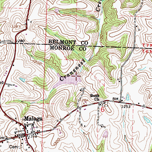 Topographic Map of Stires Lake Dam, OH