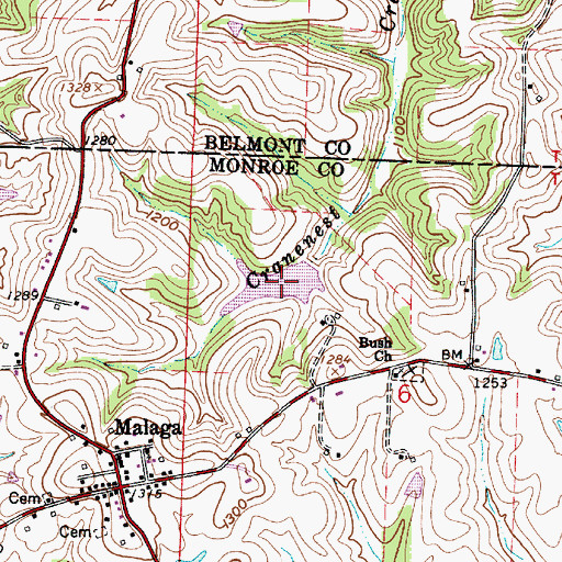 Topographic Map of Stires Lake, OH
