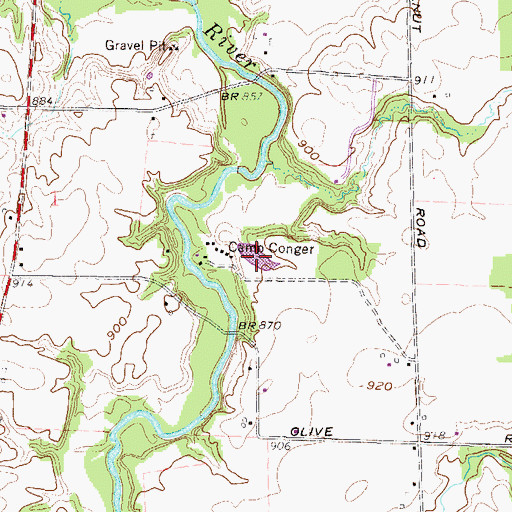 Topographic Map of Camp Conger Lake, OH