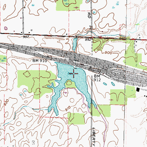 Topographic Map of B & O Railroad Pond 1026-001, OH