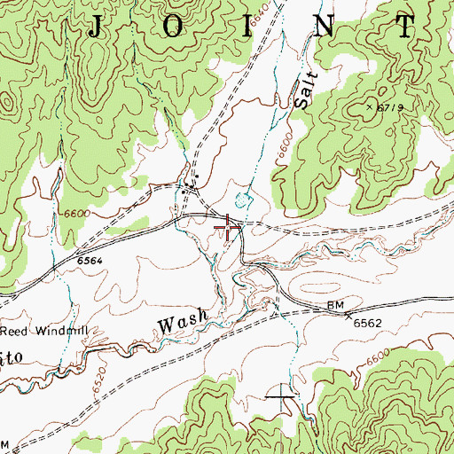 Topographic Map of Salt Water Valley, AZ