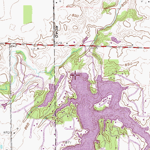 Topographic Map of Holiday Lake Dam, OH