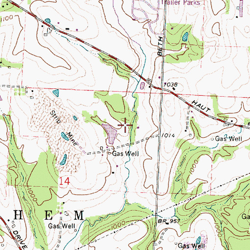Topographic Map of North Industry Sportsmans Club Dam, OH