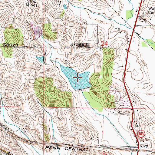 Topographic Map of Vandergrift Lake, OH