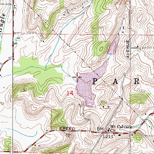 Topographic Map of Brocklehurst Lake Dam, OH